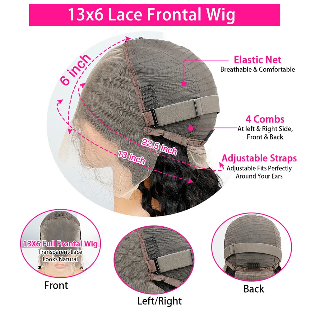 99J Burgundy Deep Wave 13x4 & 13x6 HD Full Frontal Lace Wig – Pre-Plucked 200% Density