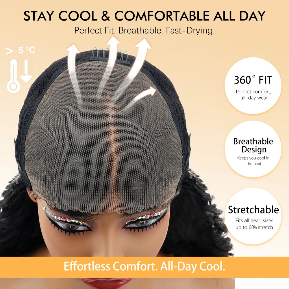Natural Black Straight 7x6 Glueless HD Lace Wig – Pre-Plucked, 220% Density