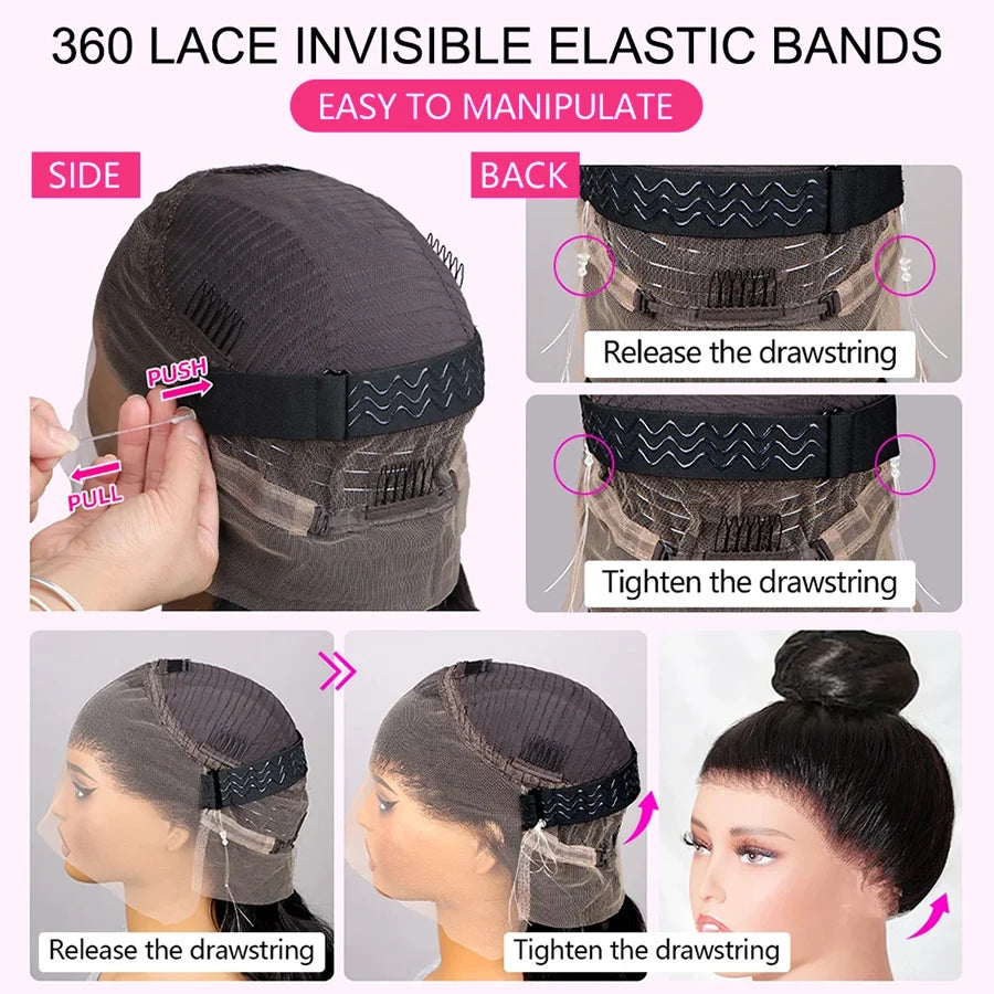 Invisible Strap Snug-Fit 360 Full Lace Body Wave Wig – HD Glueless Ready-to-Wear
