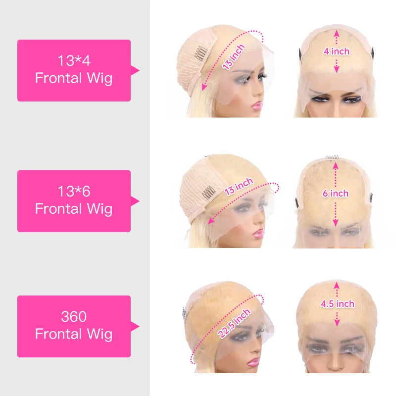 613 Blonde Invisible Strap 360 Lace Frontal Wig – Body Wave 13x6 & 13x4 HD