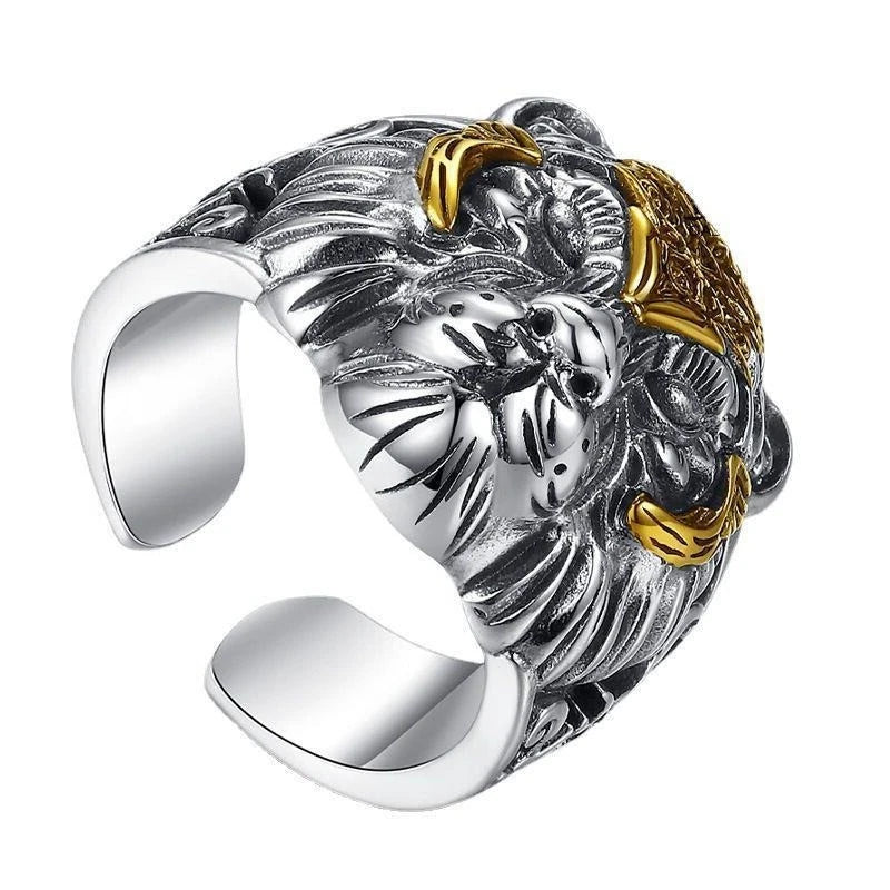 New 925 Sterling Silver Ring Tiger Rings for Women Wedding Jewelry Engagement Charm Fashion High Quality Party Gifts Ring