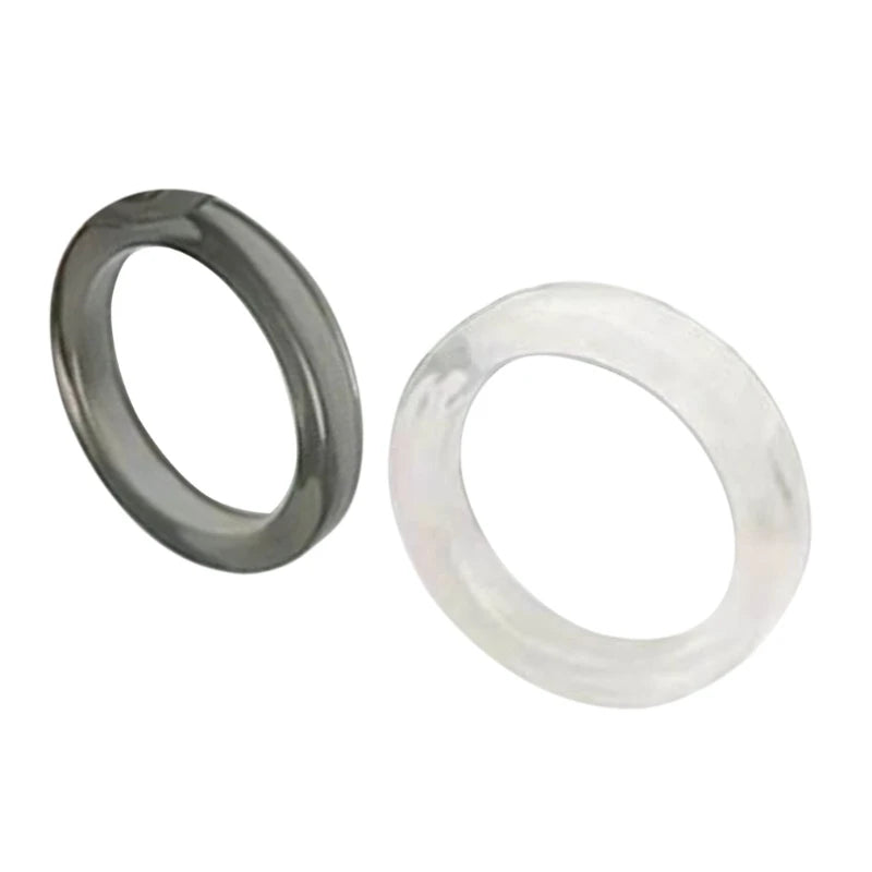 2Pcs Acrylic Cute Rings Set Colorful Rings Transparent Stacking Rings Aesthetic Funny Stackable Ring for Women Girls Gift