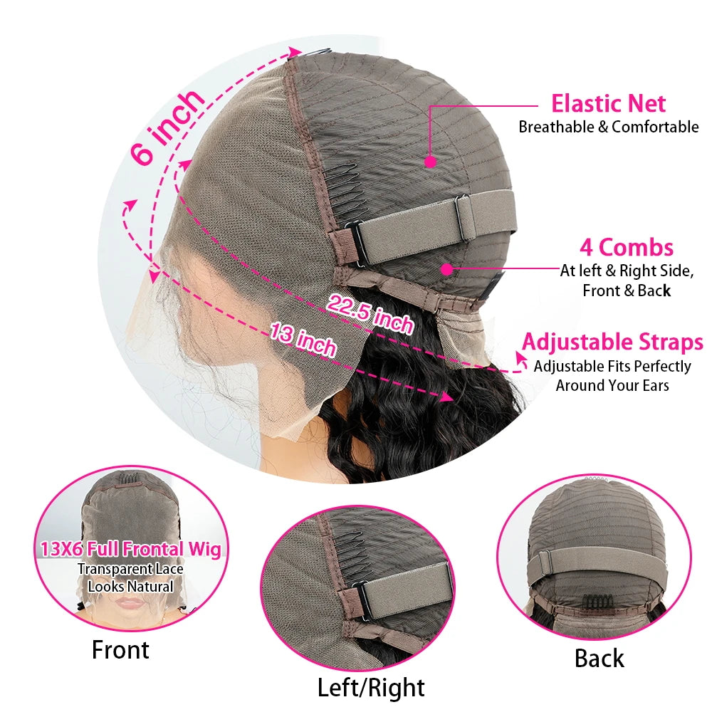 Chocolate Brown 13x6 HD Lace Front Wig – Body Wave 46 Inch Colored Human Hair, 200%
