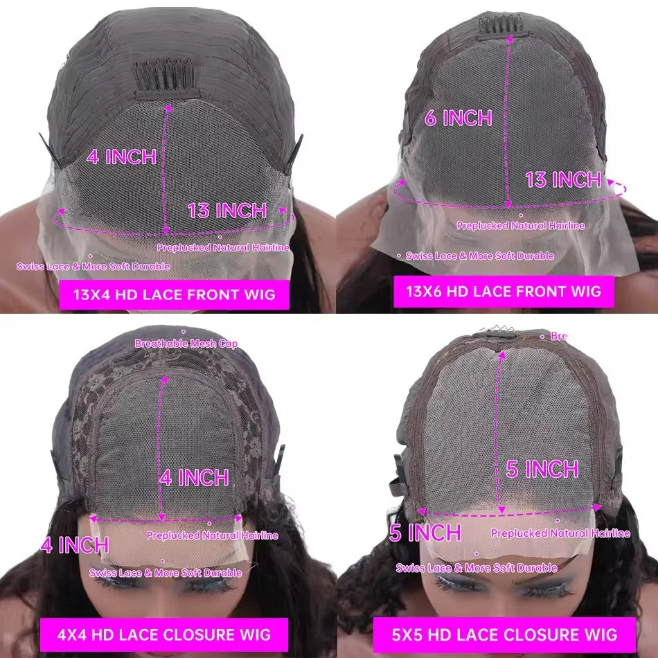 Hot Red Body Wave HD Lace Frontal Wig – 13x6, 13x4 & 5x5 Closure