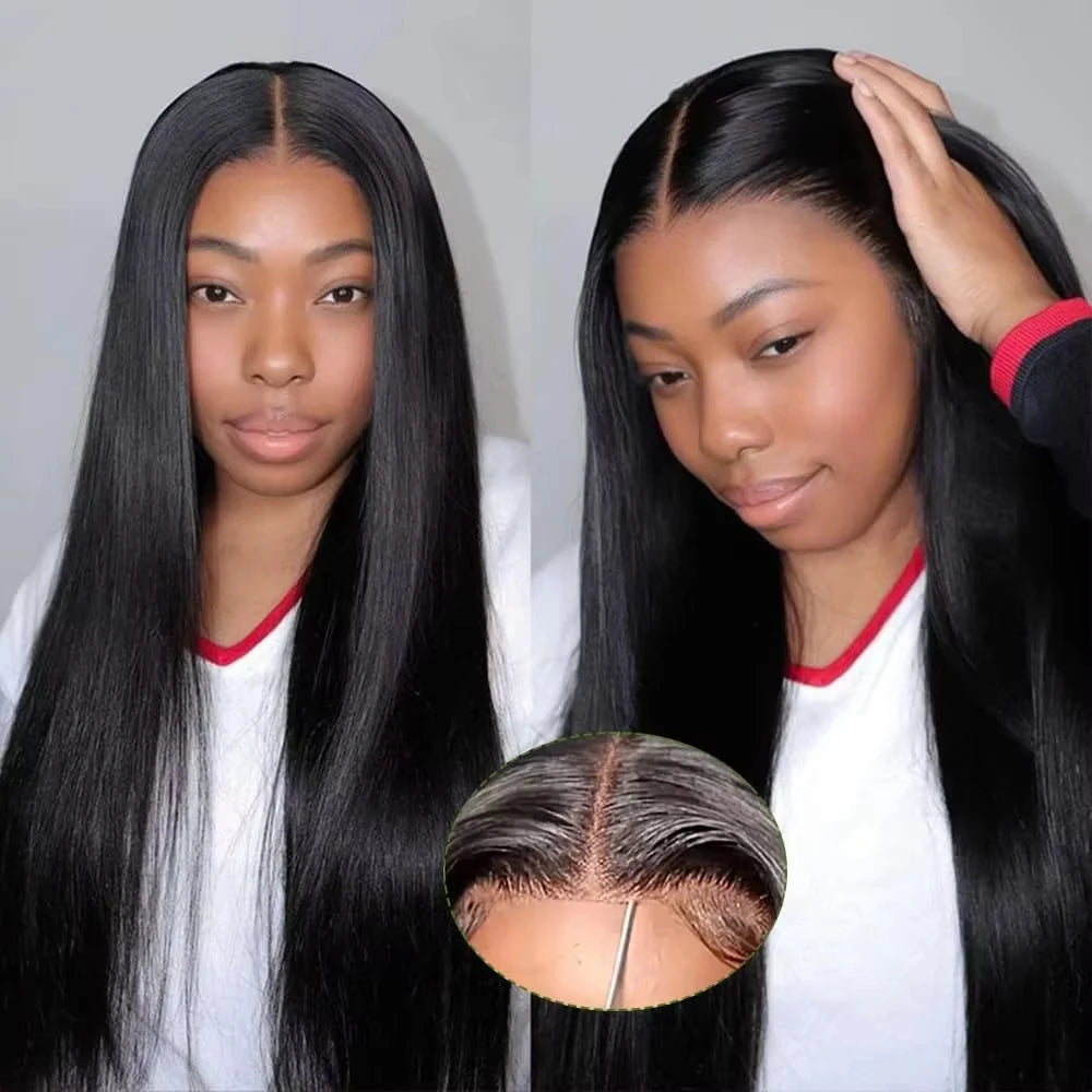 Glueless Straight Wig – Pre-Cut Pre-Plucked 4x4 HD Lace Closure, Wear & Go