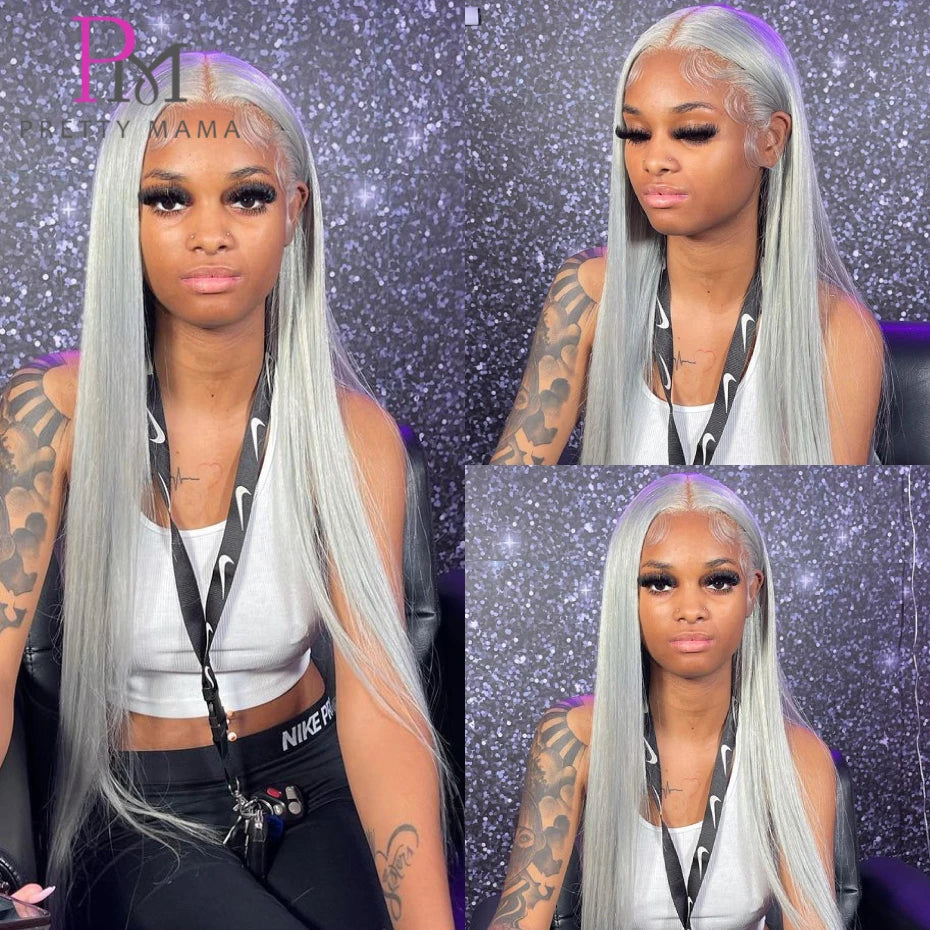 Cyan Blue & Light Green 13x6 Lace Front Wig – Body Wave Pre-Plucked Colored 613