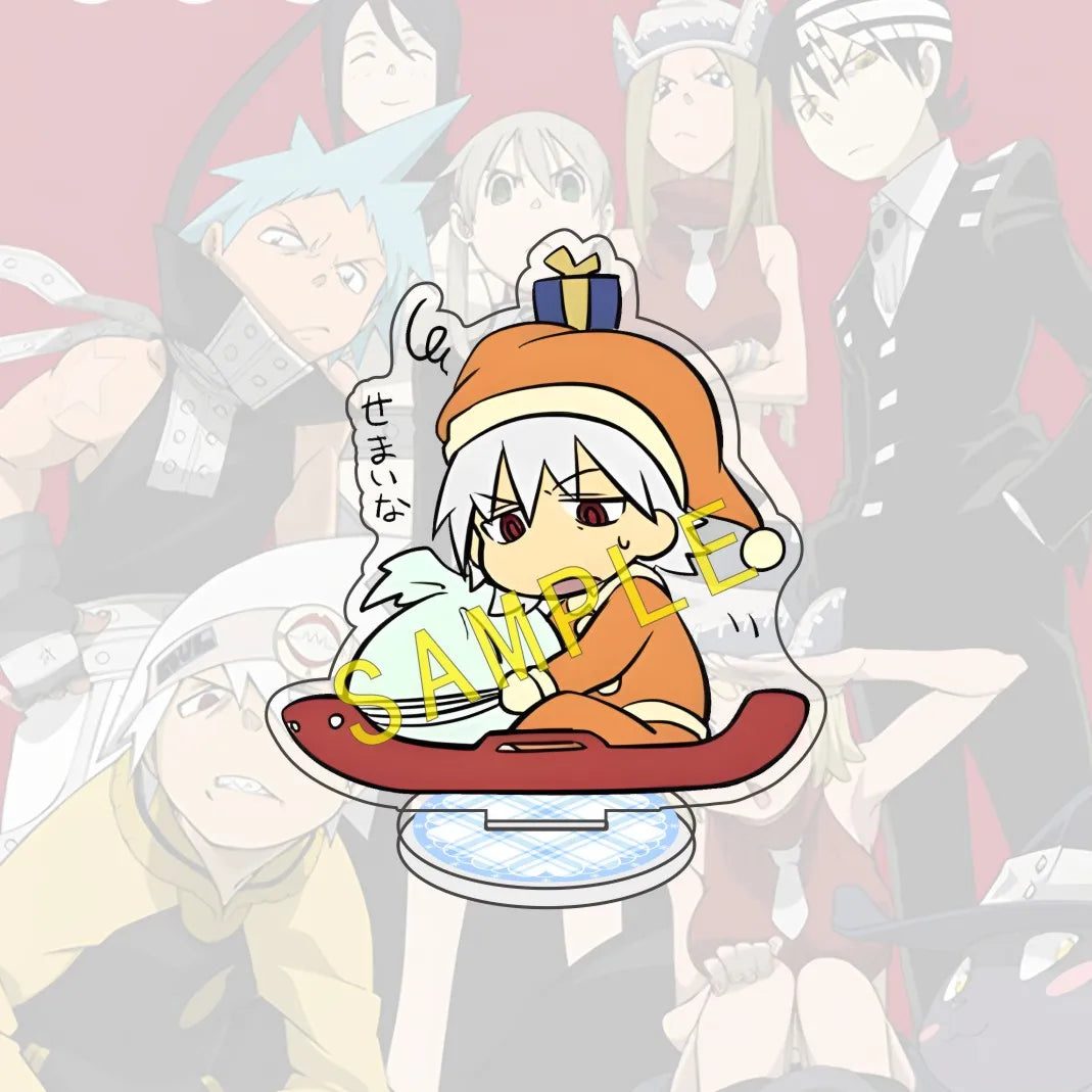 Anime SOUL EATER 10cm Acrylic Halloween Edition Character Maka Kid Standing Display Model Desktop Decoration Fan Gift Keychain