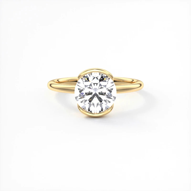 RAPRGOLD 1CT Moissanite Classic Solitaire Wedding Ring 925 Sterling Silver Ladies Engagement Rings for Women Fine Jewelry Gifts