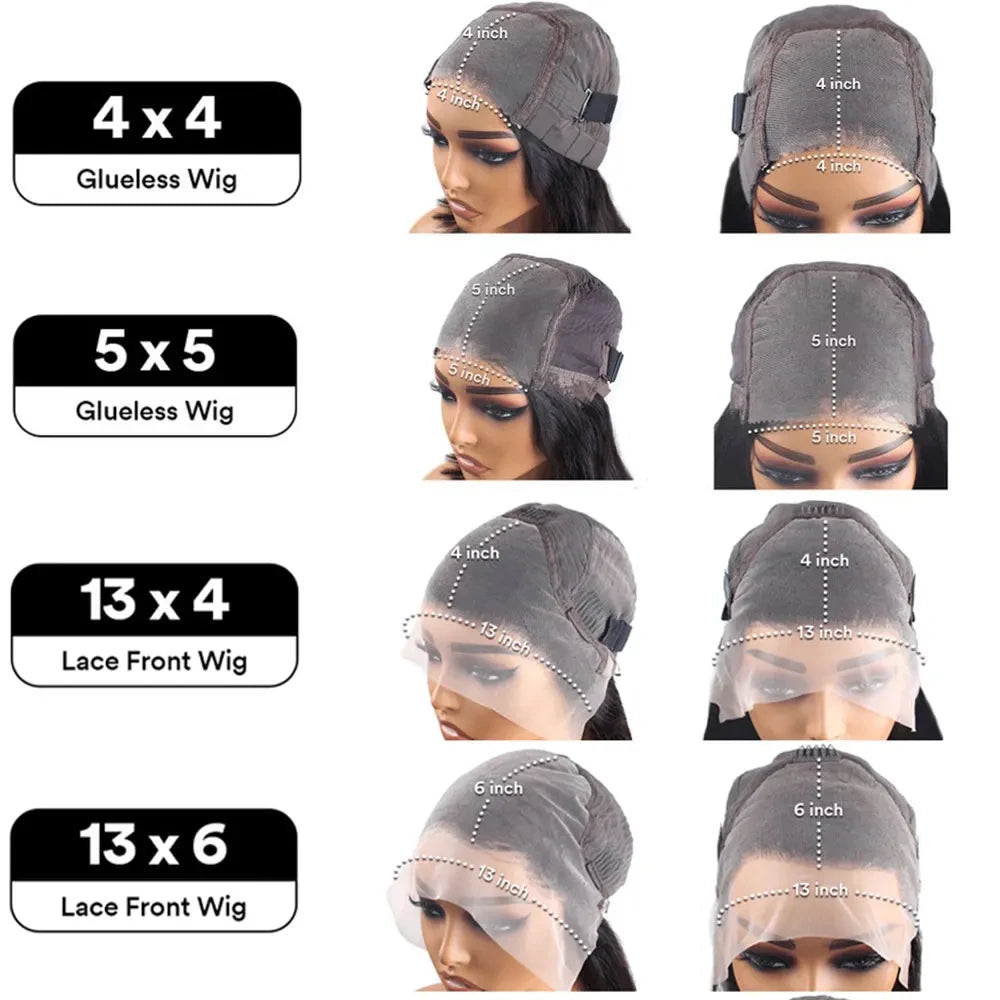 Bone Straight Glueless Lace Front Wig – 13x4, 13x6, 4x4 & 5x5 for Black Women, 30–40 Inch