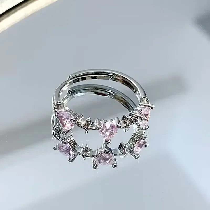 Star Couple Models Adjustable Ring Men And Women Simple Index Finger Rings Light Luxury Tide Cool Pair Of Rings Jewelry Gift