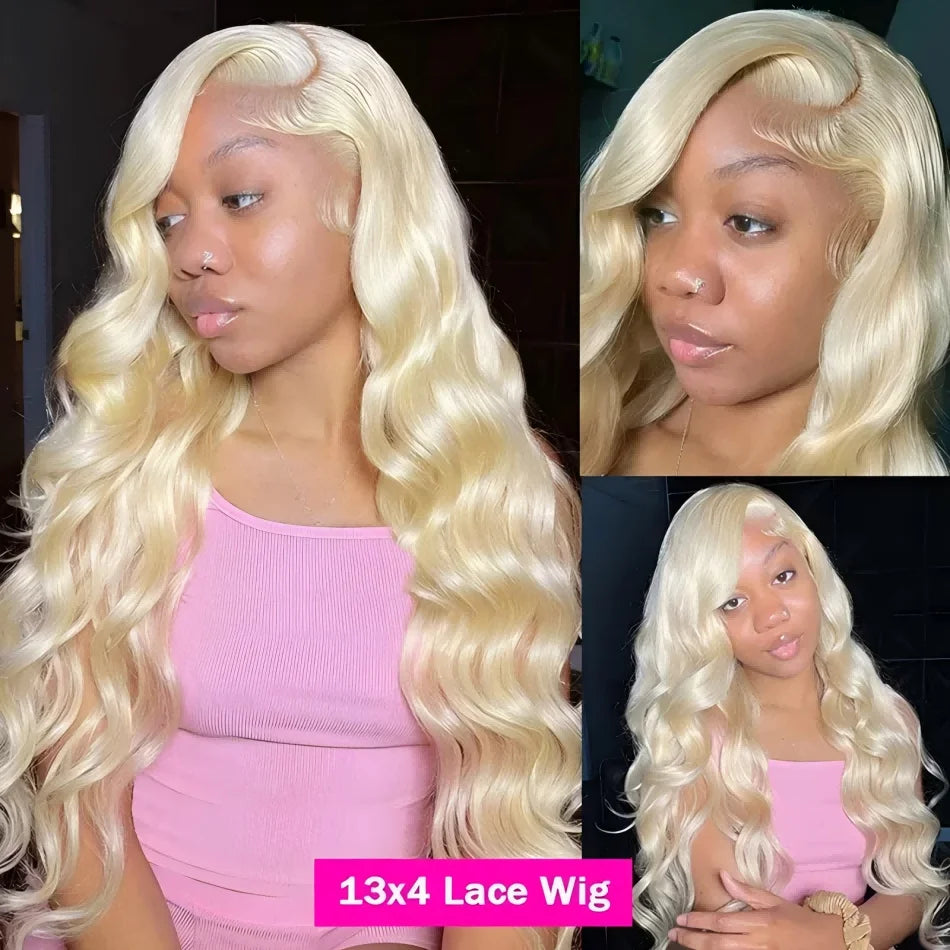 613 Honey Blonde Body Wave 13x6 Lace Front Wig – Natural Hairline with Baby Hair, 230%
