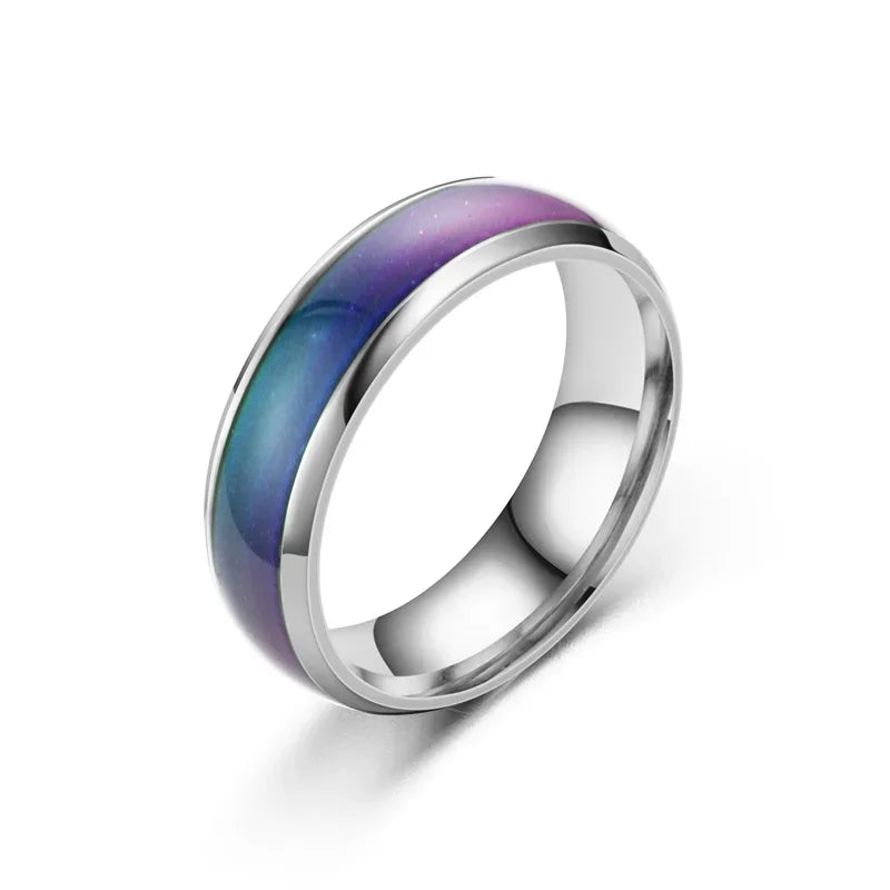 5 Colors Stainless steel Changing Color Rings Mood Emotion Feeling Temperature Rings For Women Men Couples Rings Tone Jewelry