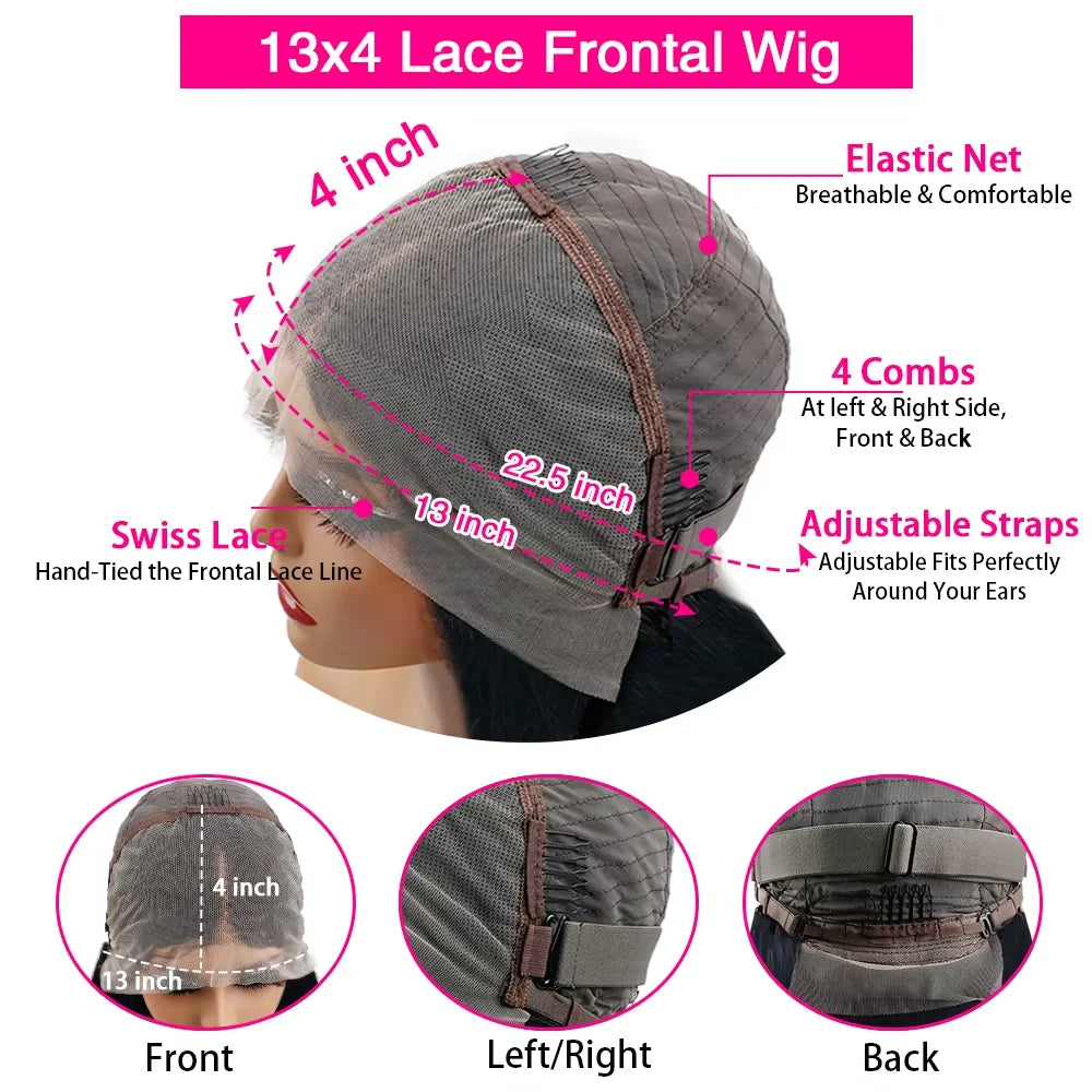 4/27 Highlight Ombre Blonde Body Wave HD Lace Frontal Wig – 13x4 & 13x6, 36 Inch 200%