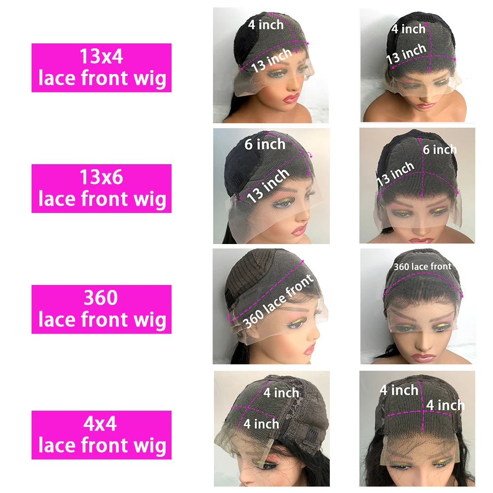 Body Wave 13x4 & 13x6 HD Lace Frontal Wig – 200% Density Pre-Plucked Glueless, 40–44 Inch