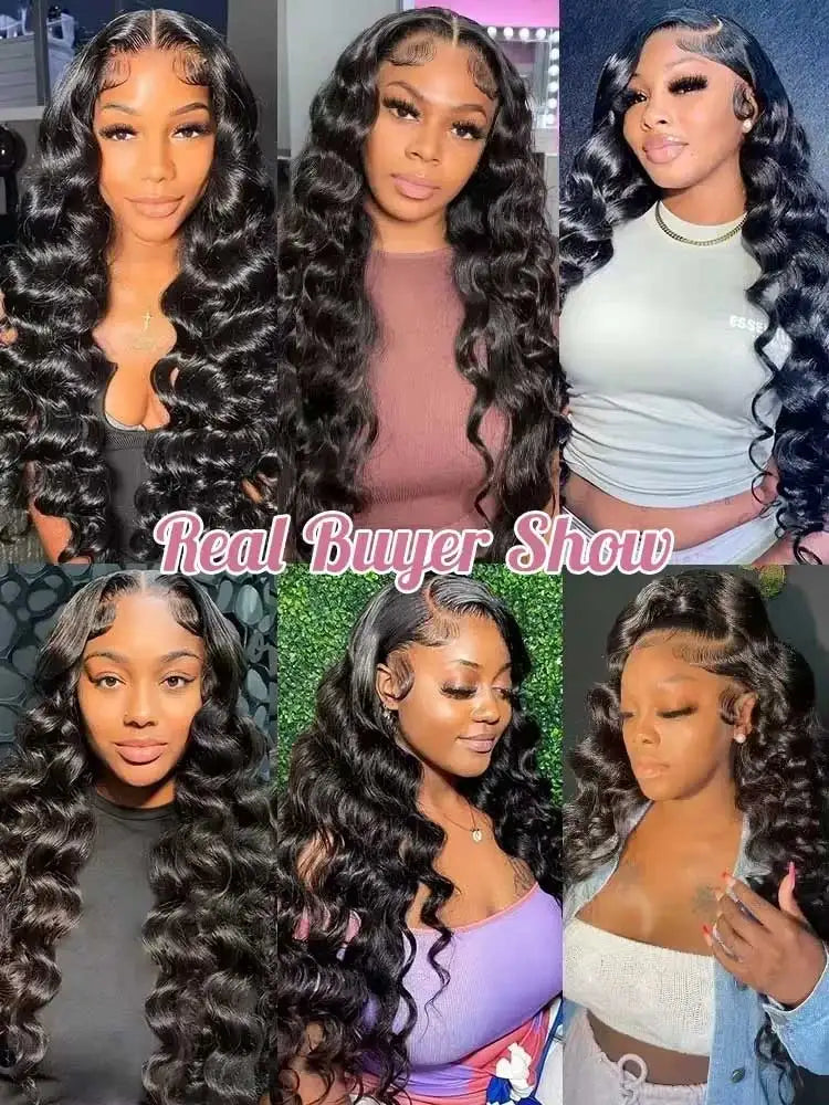 HD Loose Deep Wave 13x6 Lace Front Wig – 13x4 Curly Water Wavy, 250% Density 40–42 Inch