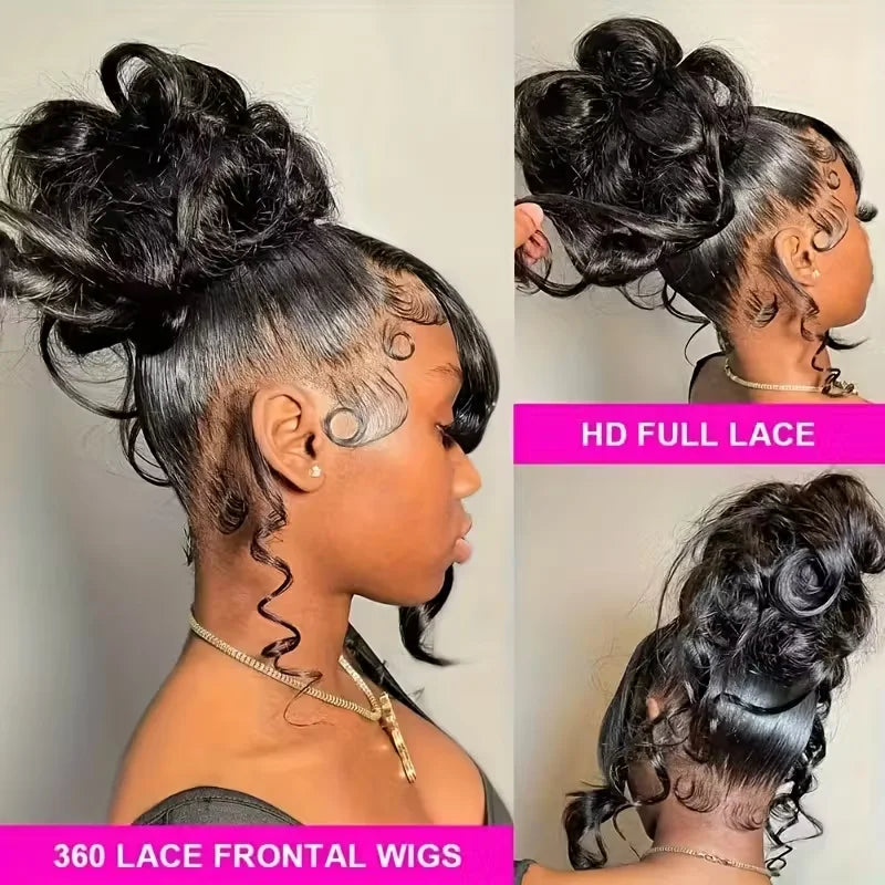 Invisible Strap 360 Full Lace Body Wave Wig – 360 HD 220% Density, Natural Loose Body Wave