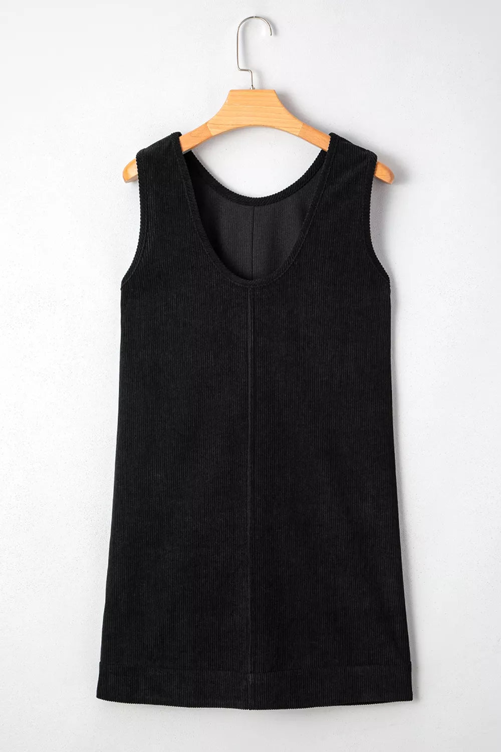 YSONA Corduroy Patch Pocket Sleeveless Mini Dress — fabric detail | Women's Dress | Shop YSONA