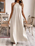 YSONA Halter Neck Maxi Dress — front view | Women's Dress | Shop YSONA