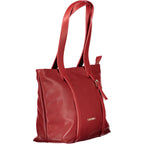 Mario Valentino Rosso Polyurethane Women's Bag with Zip Closure