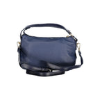 Mario Valentino Blue Polyurethane Women's Bag with Adjustable Strap and Pocket