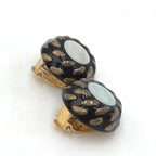 Chanel CC Button Clip-On Earrings