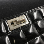 Chanel Chocolate Bar Patent Leather Shoulder Bag