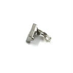 Chanel Coco Mark Earrings Black/White/Silver