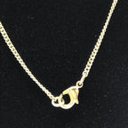 Chanel Gold Tone CC Circle Pendant Necklace