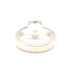 Gucci Sterling Silver Heart Trademark Ring, US Size 5.5