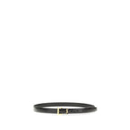 Saint Laurent Black Calf Leather Bos Taurus Regular Belt