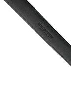 Dolce & Gabbana Black Suede Silver Tone Metal Buckle Men Belt