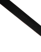 Dolce & Gabbana Men Beige Red Woven Leather Metal Buckle Belt