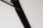 Dolce & Gabbana Black Double Strap Leather Silver Buckle Belt