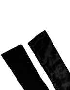 Dolce & Gabbana Black Viscose Satin Waist Women Cintura Belt