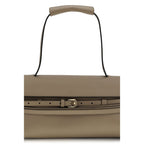 Moschino Beige Calf Leather Bos Taurus Shoulder Bag