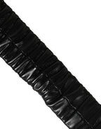 Dolce & Gabbana Black Leather Gold Heart Metal Buckle Belt