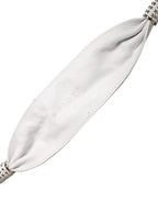 Orciani Women White Leather Embellished Wide Waist Cintura Belt