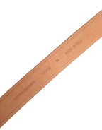 Ermanno Scervino Black Leather Cotton Logo Metal Buckle Belt