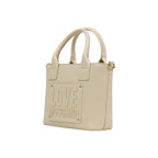 Love Moschino Cream Polyethylene Handbag