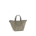 Brunello Cucinelli Beige Calf Leather Bos Taurus Shoulder Bag
