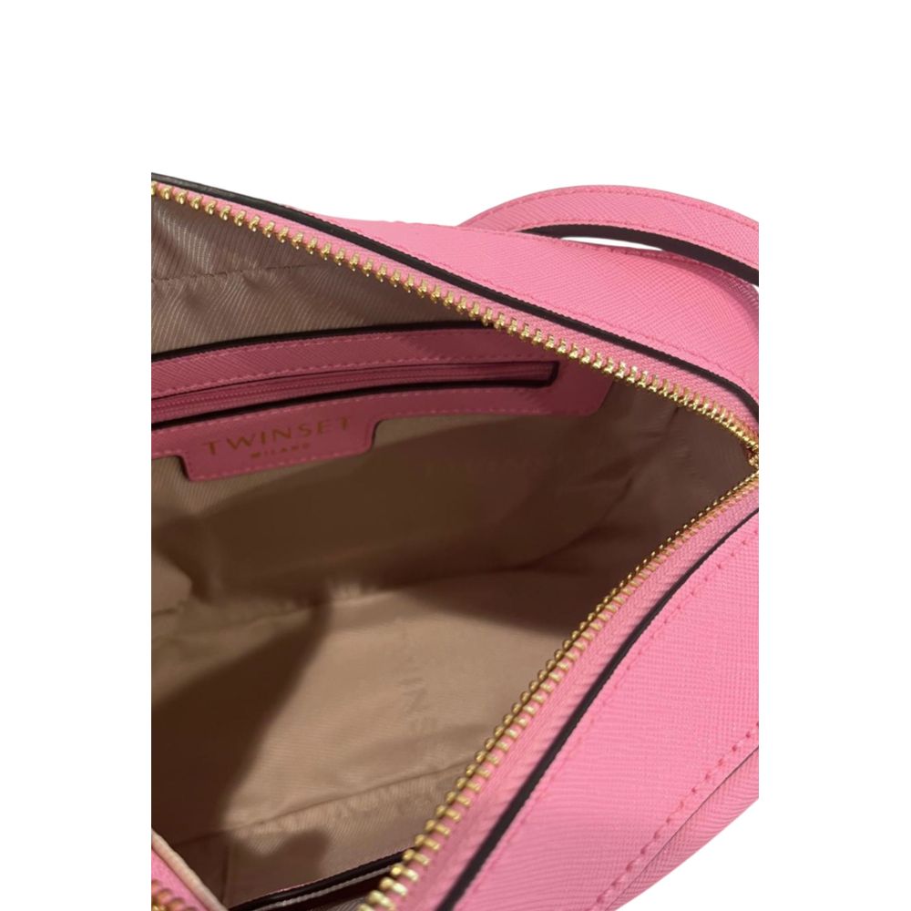 Twinset Pink PU Women Crossbody Bag