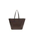 Brunello Cucinelli Brown Calf Leather Bos Taurus Shoulder Bag