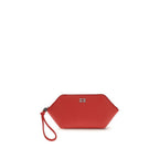 Ganni Red Recycled Leather Clutch Bag