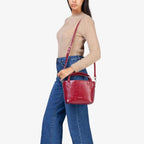 MIRIADE Red Polyethylene Handbag