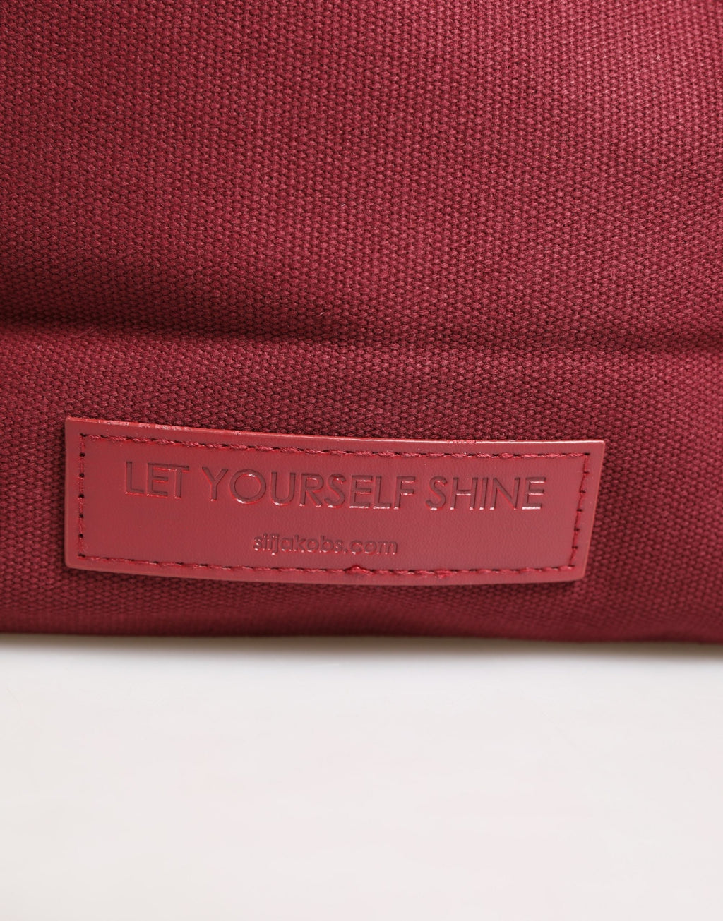 SIF JAKOBS Burgundy Cotton Canvas Shopping Tote Women Borse  Jewellery Bag