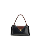Versace Black Calf Leather Bos Taurus Shoulder Bag