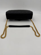Saint Laurent SAINT LAURENT ENVELOPE SMALL in Black Grained Leather Handbag