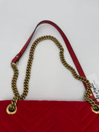 Gucci GUCCI MARMONT Red Velvet Handbag
