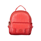 Mario Valentino Rosso Polyurethane Women's Backpack with External Pockets