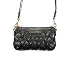 Mario Valentino Nero Poliuretano Women's Handbag with Adjustable Shoulder Strap